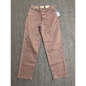 Universal Thread Women's Pants Vintage Straight Leg Brown Denim Size 2